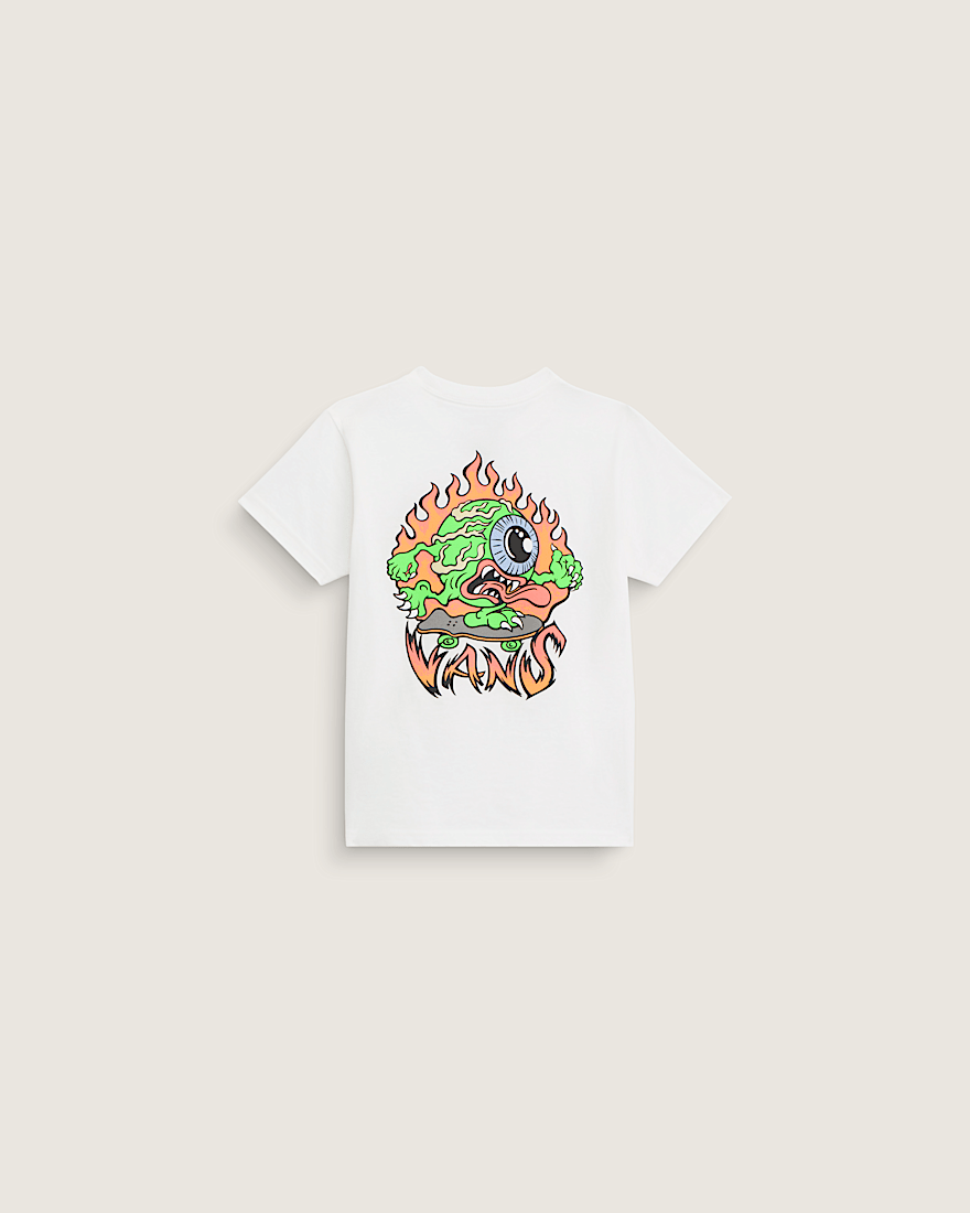Little Kids Eye Skate Glow in the Dark TShirt VANS GlowintheDark  White HERO