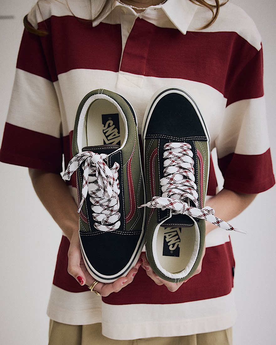 Premium Old Skool Shoe VANS Black  Olive Green ALT6