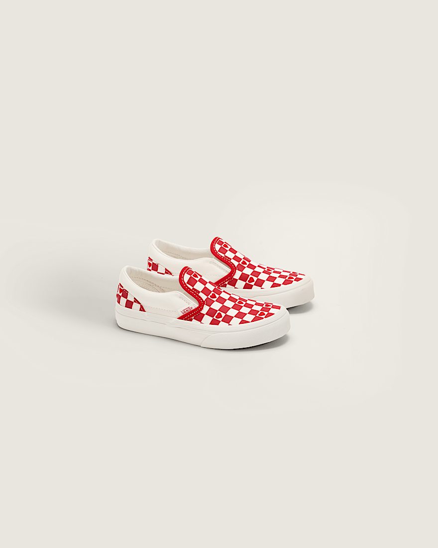 Little Kids Classic SlipOn Checkerboard Shoe VANS Checkerboard Racing Red  True White ALT1