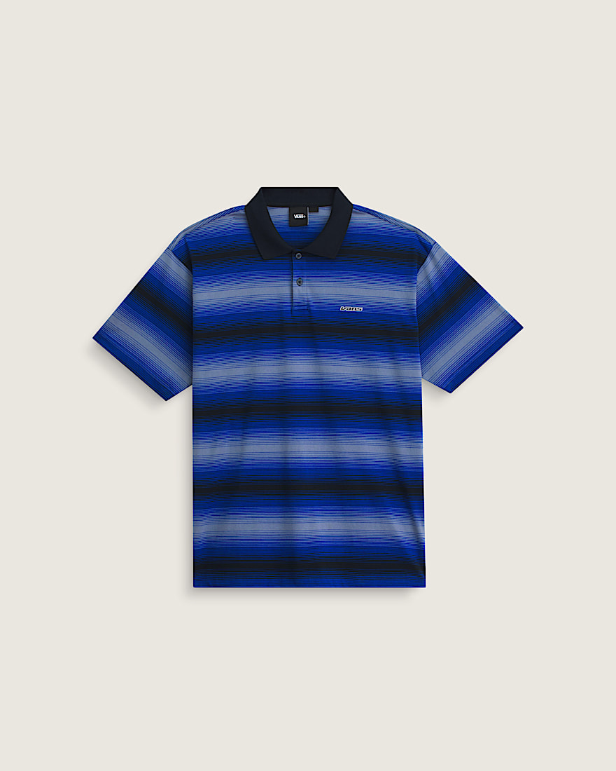 Molino Shadow Stripe Polo Shirt VANS Royal Cobalt Blue HERO