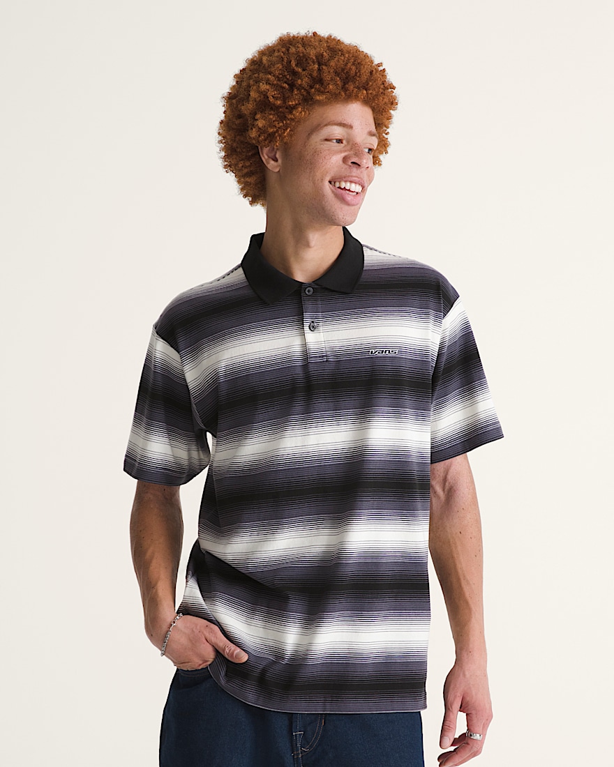 Molino Shadow Stripe Polo Shirt VANS Steel Shadow Grey ALT2