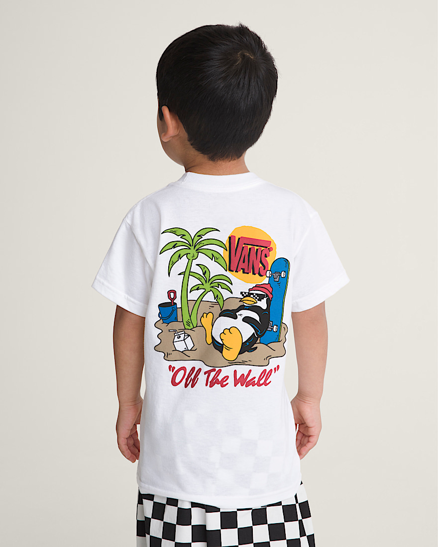 Little Kids Yolo Penguin TShirt VANS White ALT3