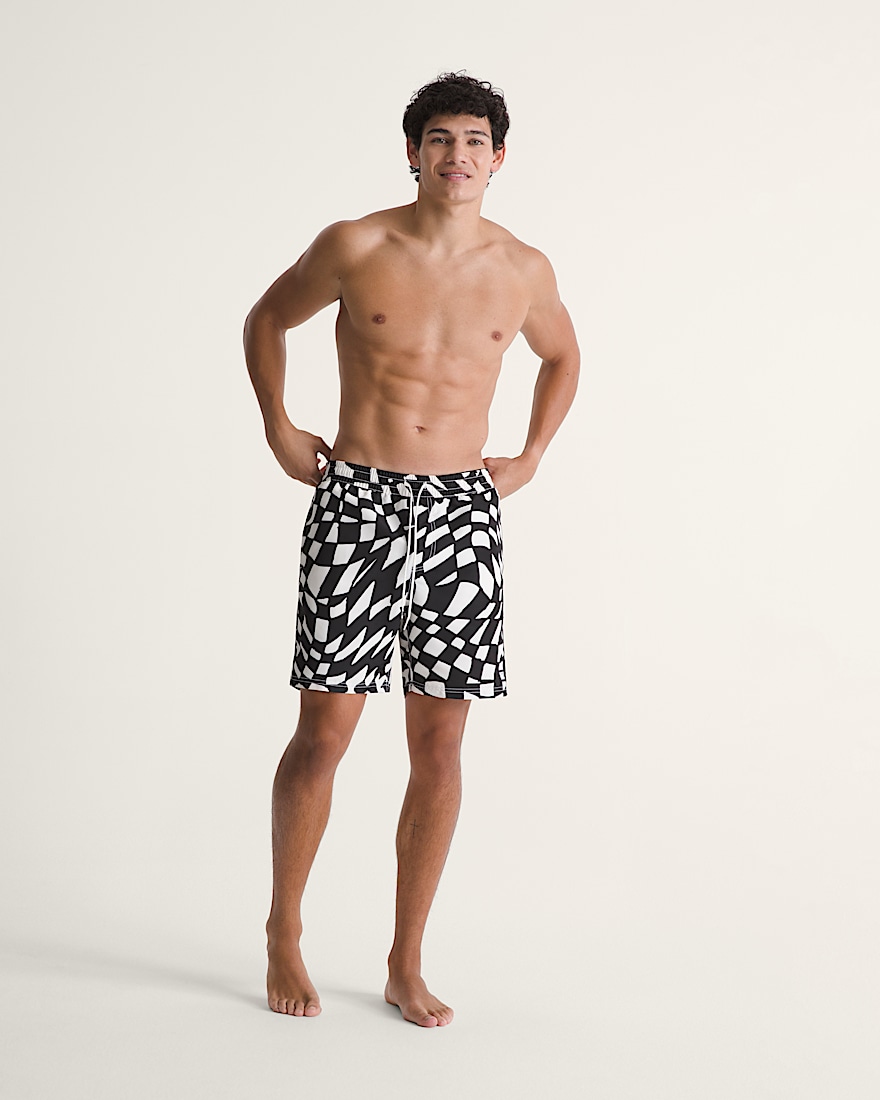 Primary II Elastic Printed Boardshorts VANS Black  White ALT3