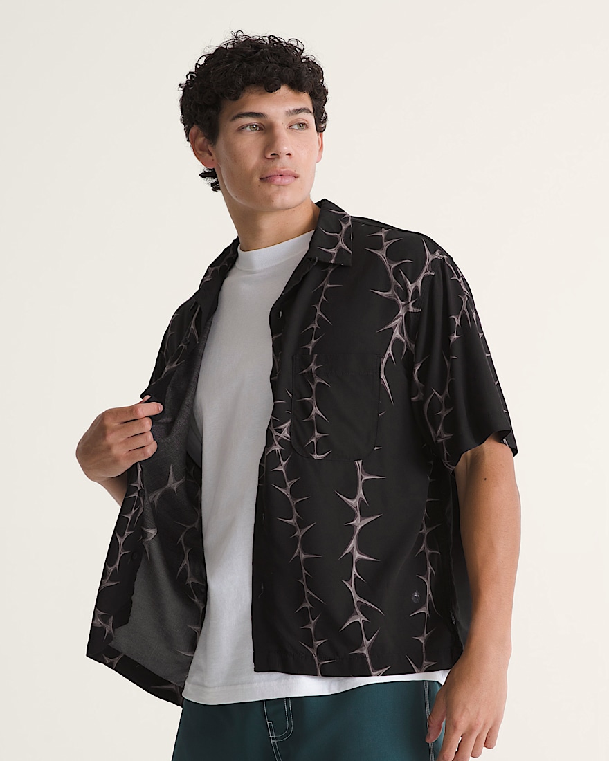 Van Doren Printed Camp Shirt VANS Black ALT2