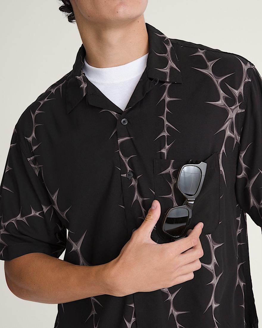 Van Doren Printed Camp Shirt VANS Black ALT4