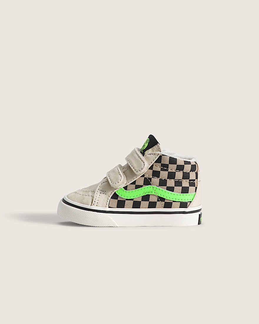 Toddler Sk8Mid V Shoe VANS GlowintheDark Taupe Mist Grey HERO