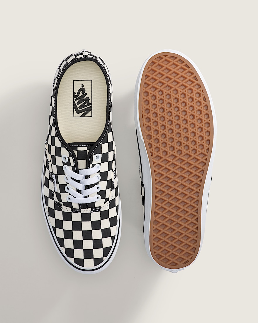 Authentic Checkerboard Shoe VANS Checkerboard Black  White ALT3