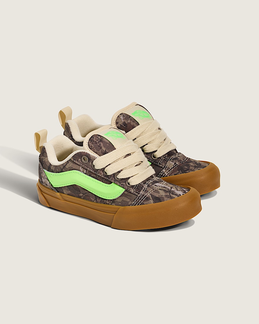 Little Kids Knu Skool Shoe VANS Camo Gecko Green ALT1