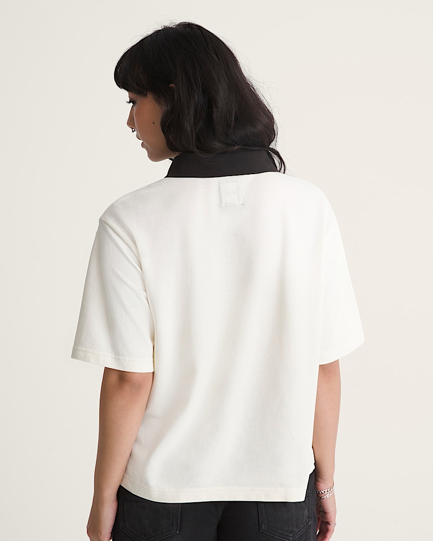 Swing Knit Polo Shirt VANS Marshmallow White ALT3