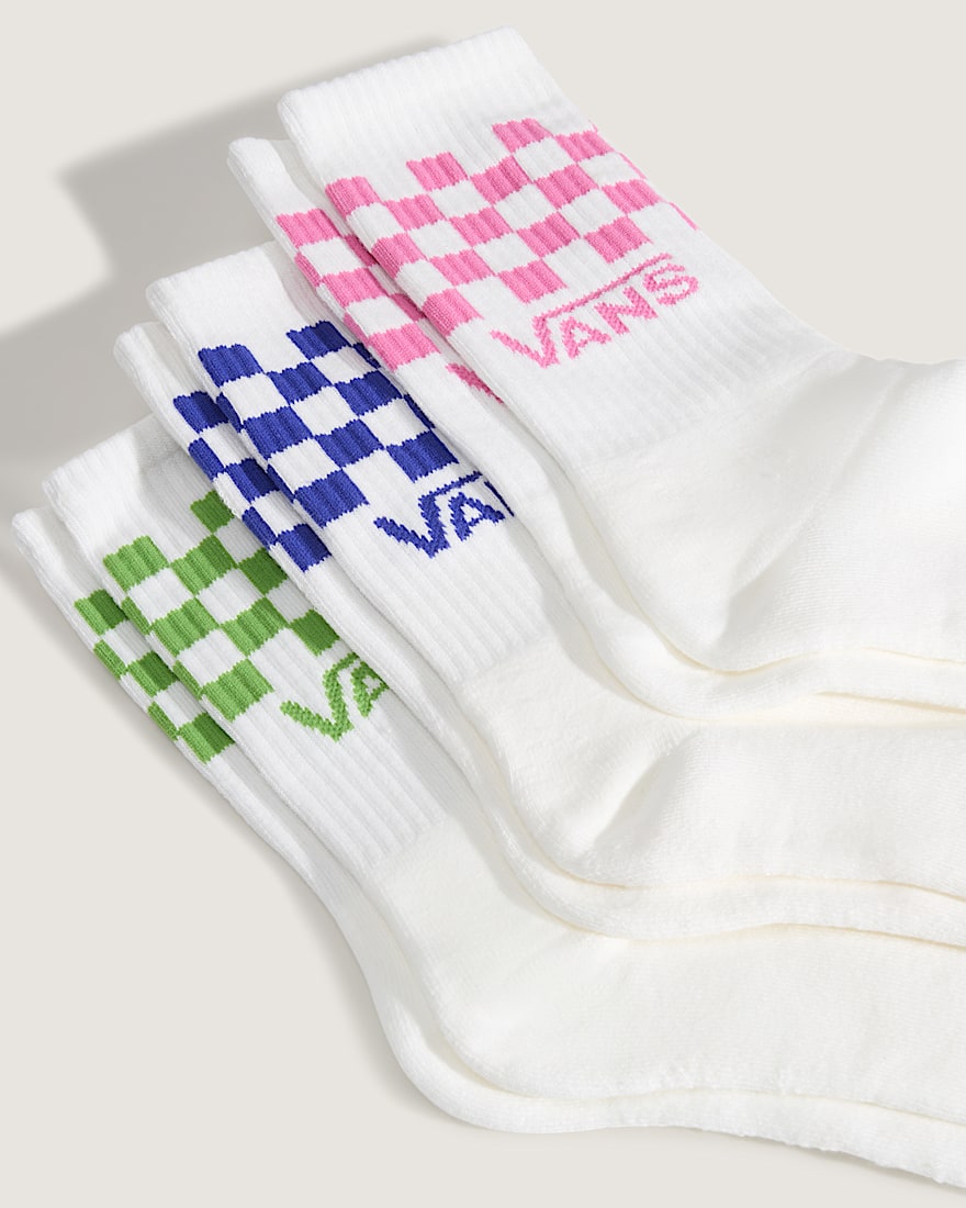 Classic Check Crew Socks VANS Fizz Pink ALT1