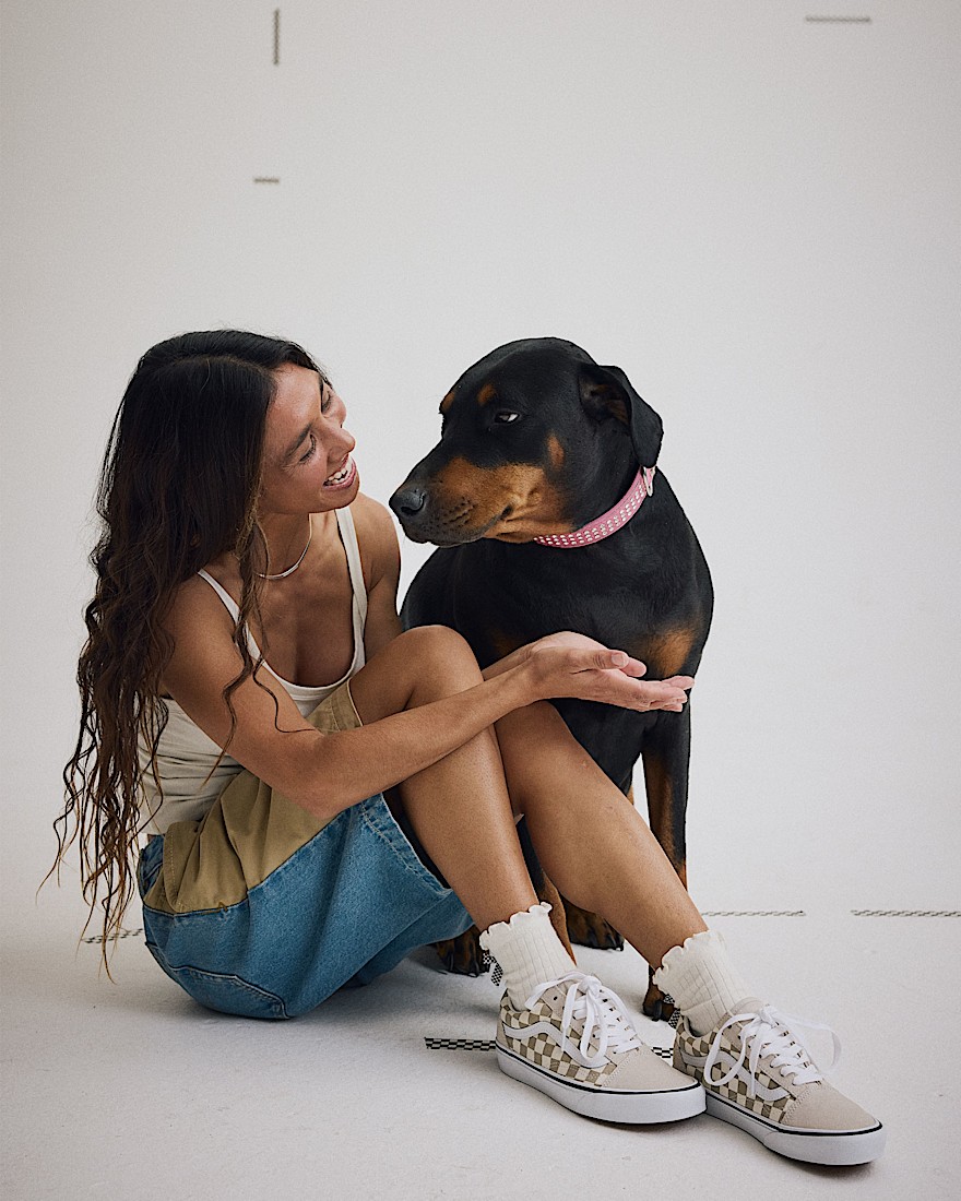Old Skool Checkerboard Shoe VANS Checkerboard Oatmeal Beige ALT6