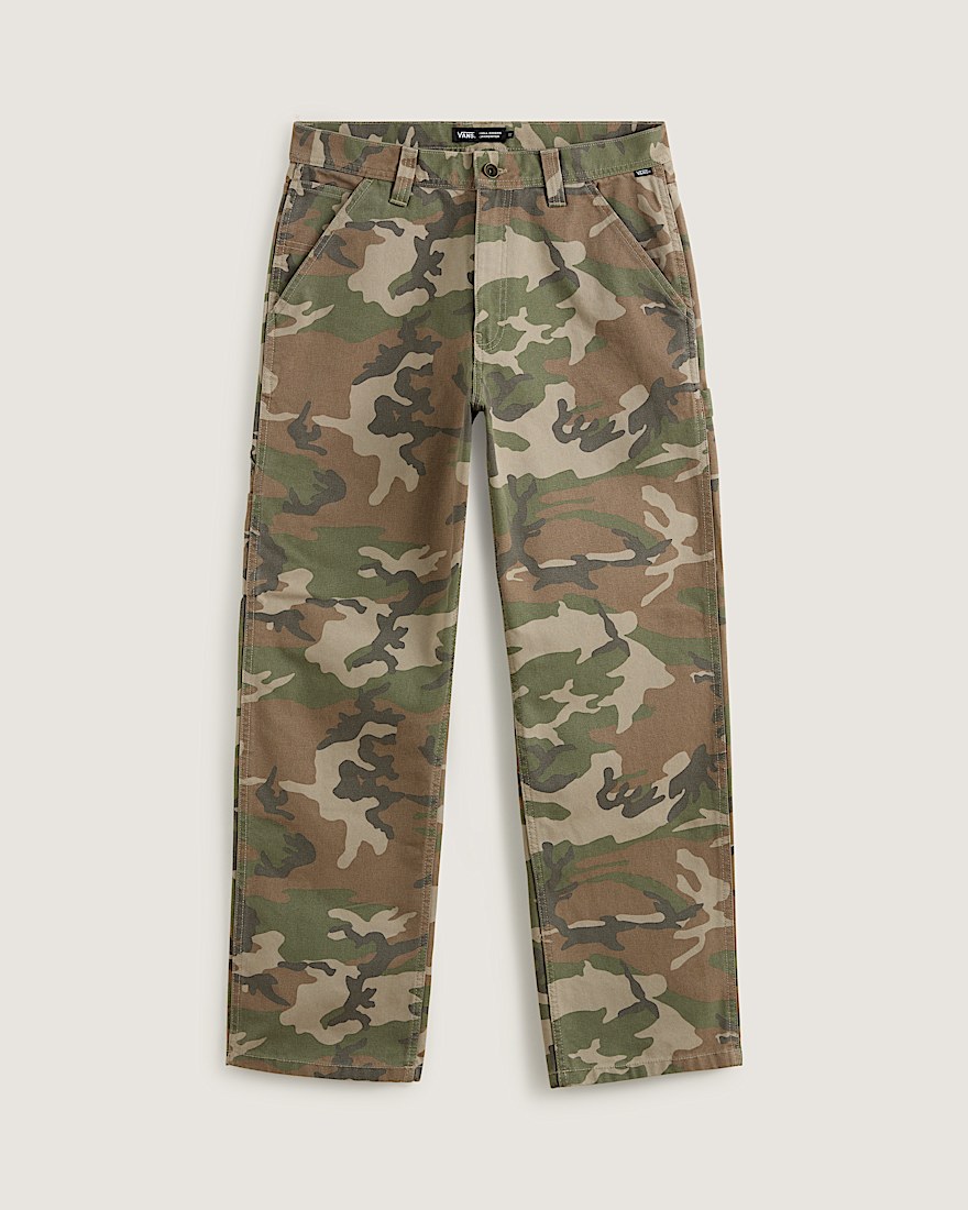 Drill Chore Carpenter Loose Denim Pants VANS Vintage Camo Black ALT1
