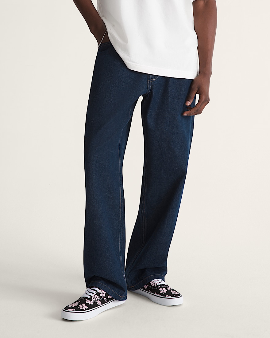 Premium Check5 Loose Denim Pants VANS Dark Rinse Blue HERO