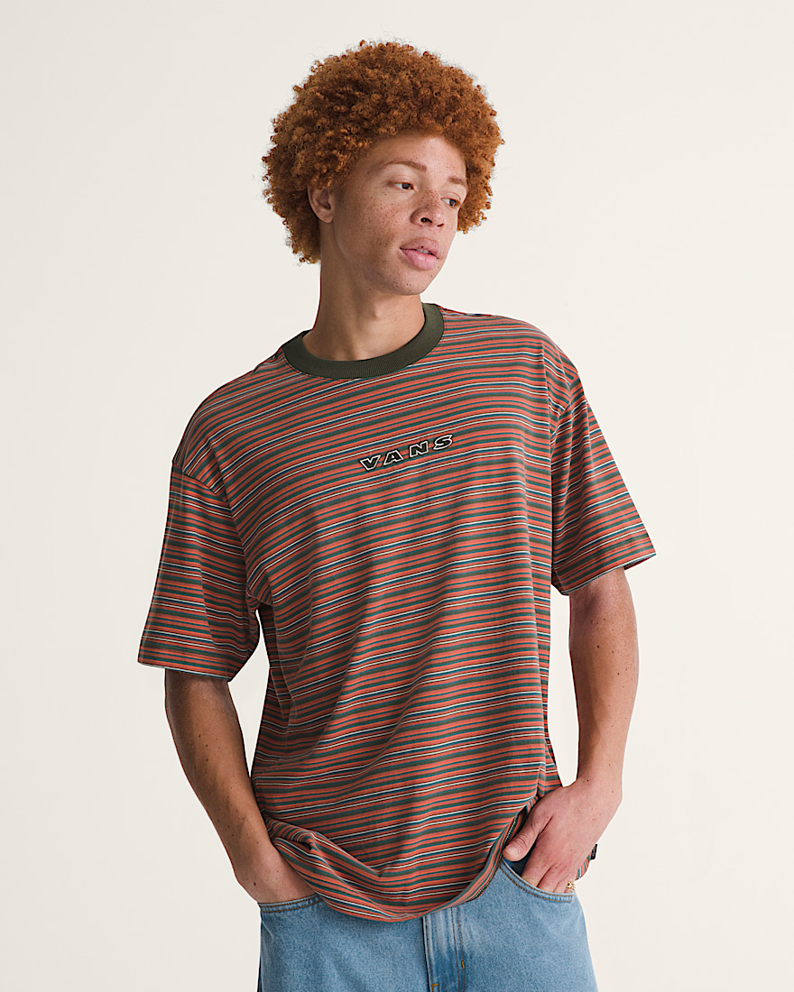 Cameron Stripe Knit Shirt VANS Obsidian FernLight Bronze ALT3