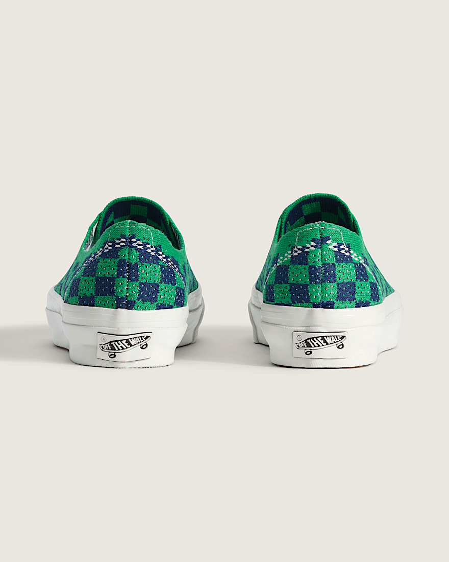 Premium Authentic Checkerboard Shoe VANS Checkerboard Green  Navy Blue ALT4