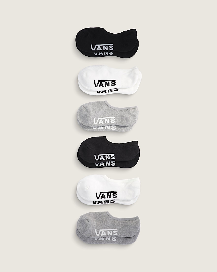 Classic No Show Socks VANS White  Black  Heather Grey HERO