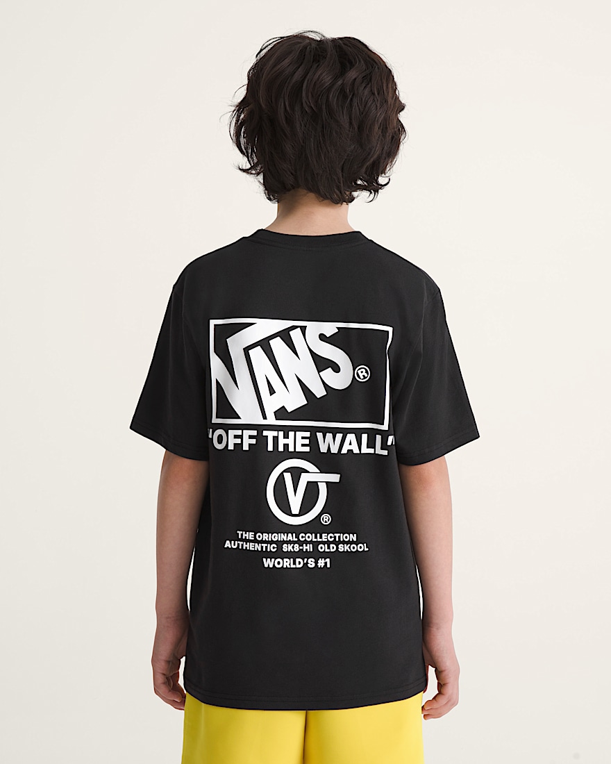 Kids Stacked Hi TShirt VANS Black ALT3