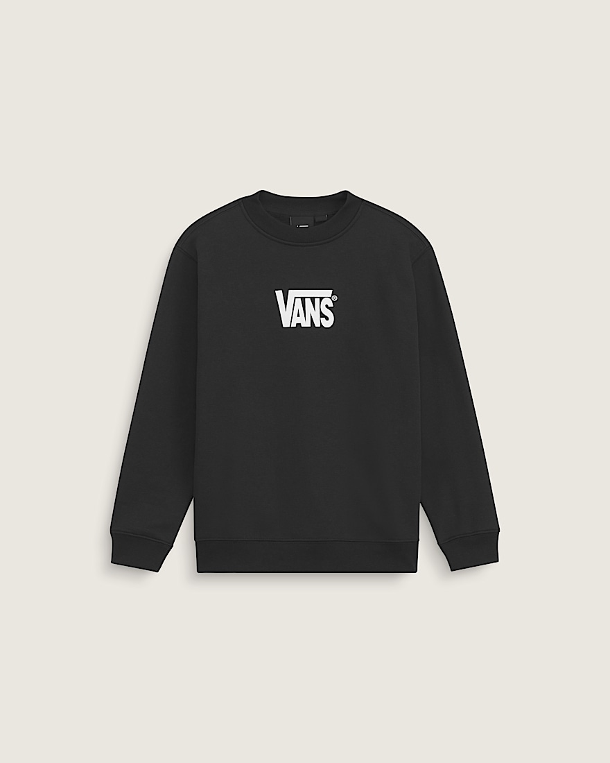 Kids Stretch Logo Crew Sweatshirt VANS Black  White HERO
