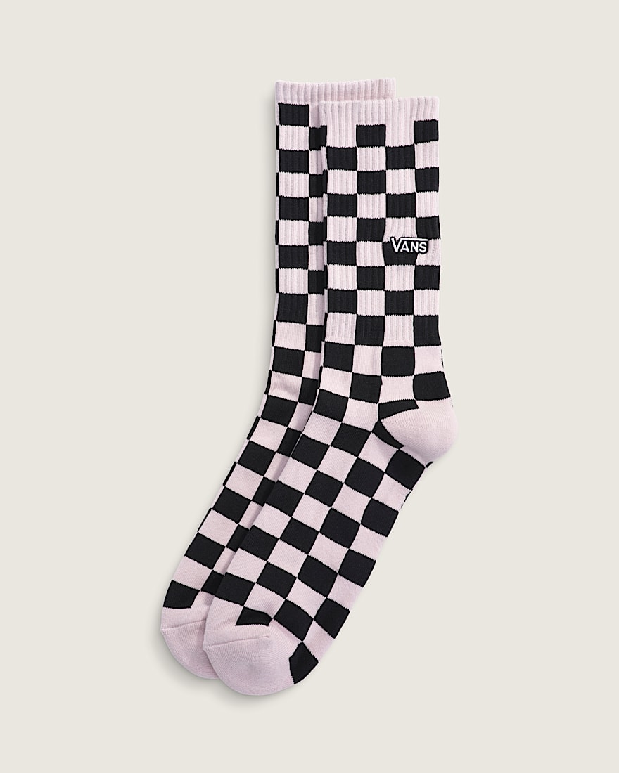 Checkerboard Crew Socks VANS Pale Petal HERO