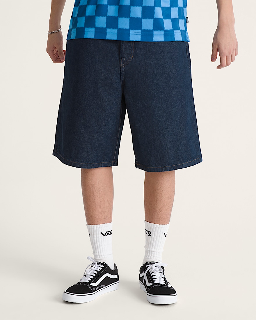 Premium Check5 Baggy Denim Short VANS Dark Rinse Blue ALT2