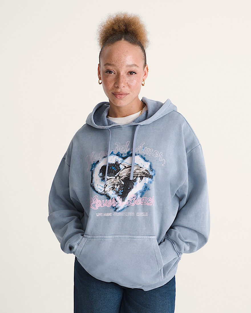 Vans Playa Del Amor Pullover Hoodie VANS Glacial Slate Blue ALT2