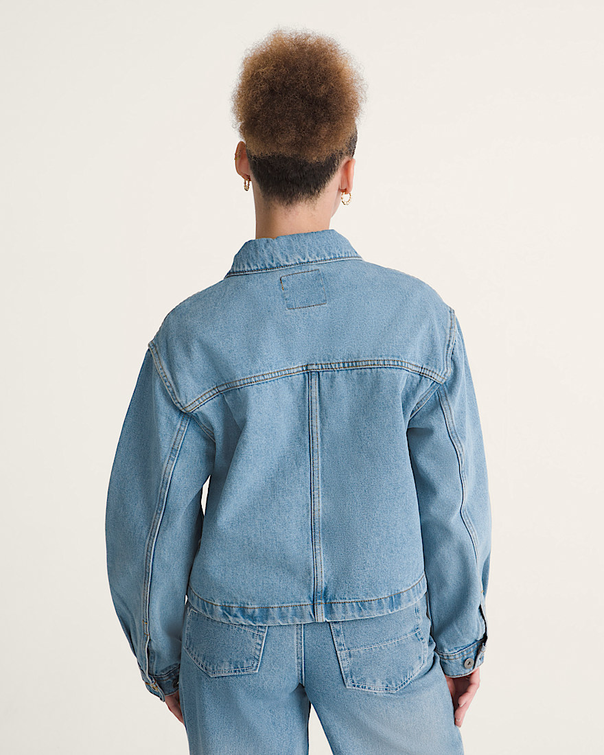 Emily Boxy Work Wear Jacket VANS Stonewash Blue ALT3