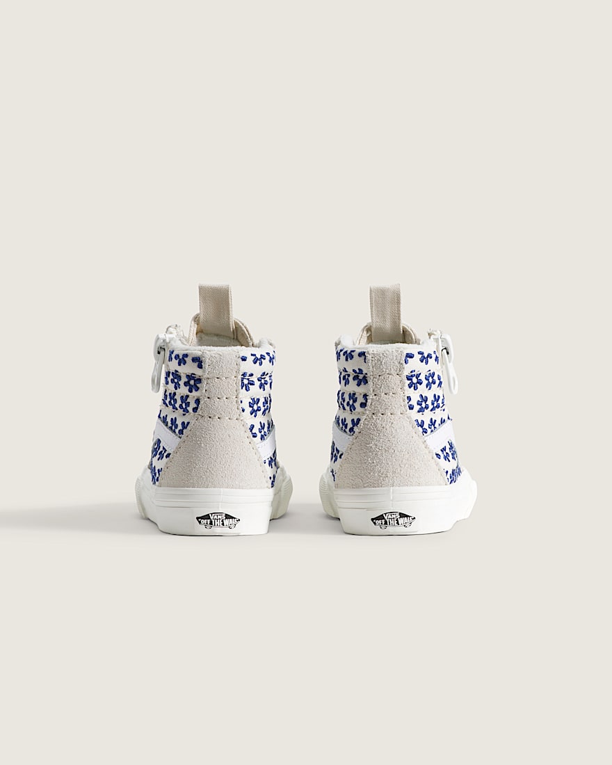 Toddler Sk8Hi Side Zip Shoe VANS White  True Blue ALT3