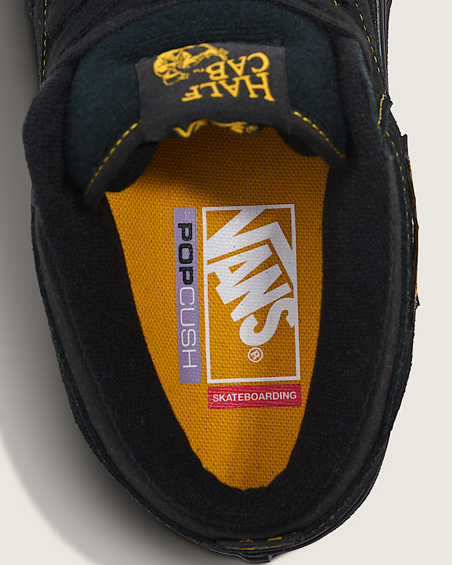 Skate Half Cab Shoe VANS Black  Mustard Yellow ALT4