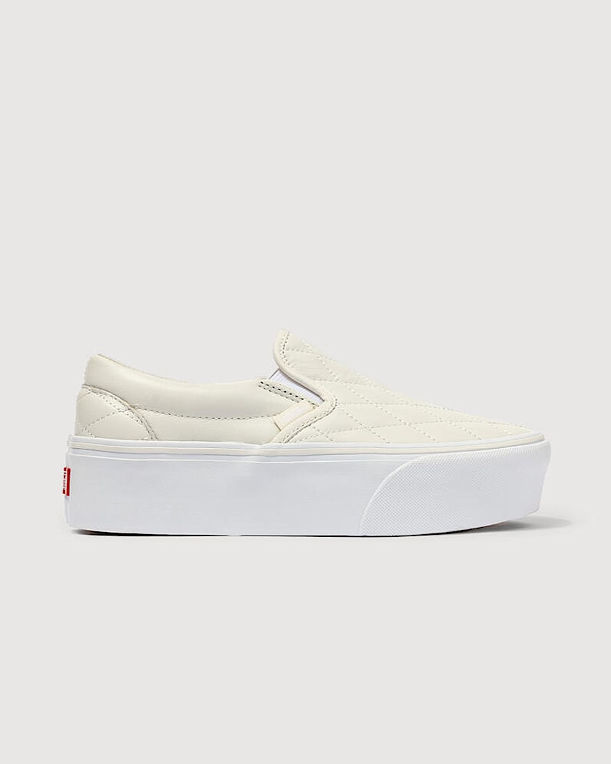 Classic SlipOn Platform Shoe VANS Marshmallow White ALT4