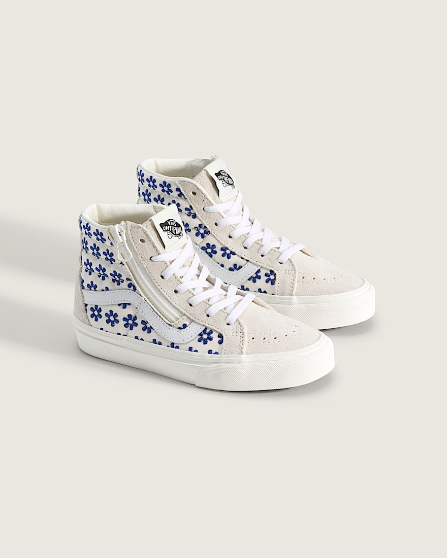 Little Kids Sk8Hi Side Zip Shoe VANS White  True Blue ALT1