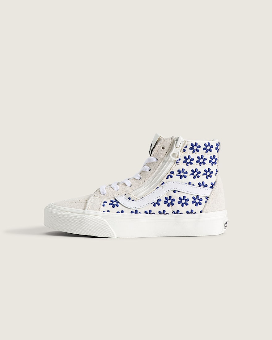 Little Kids Sk8Hi Side Zip Shoe VANS White  True Blue HERO