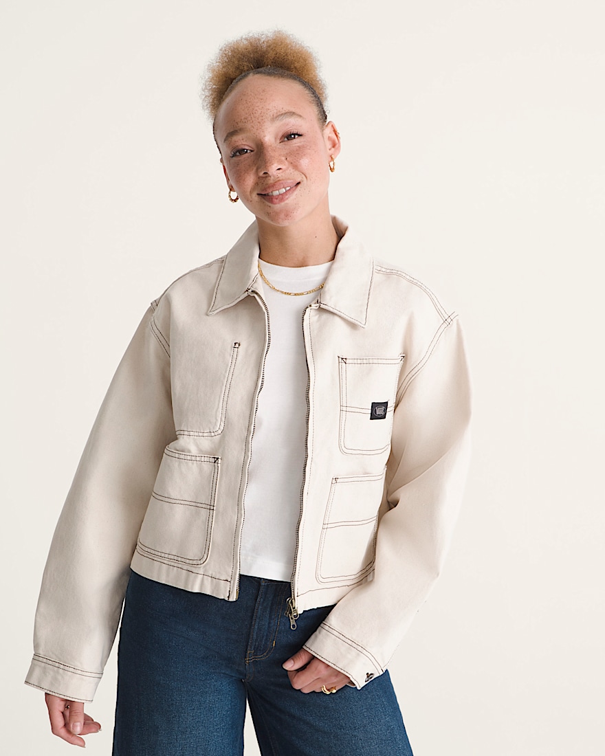 Emily Boxy Work Wear Jacket VANS Natural Seed ALT2
