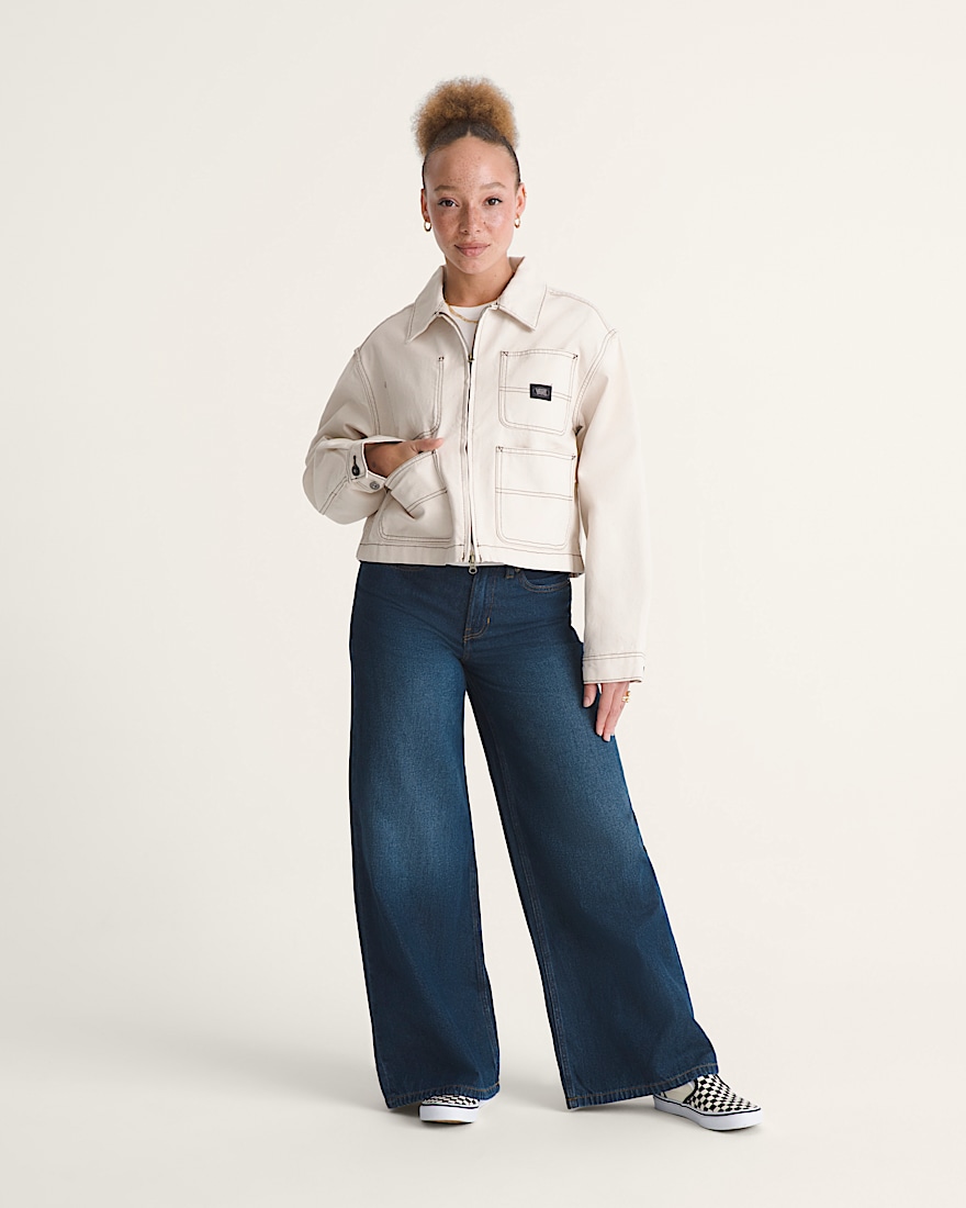 Emily Boxy Work Wear Jacket VANS Natural Seed ALT4