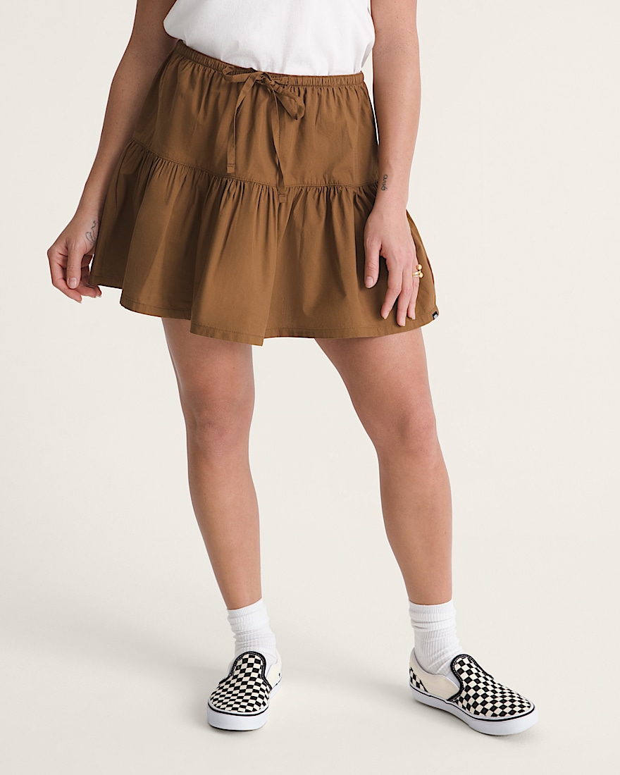Francesca Mini Skirt VANS Dachshund Brown ALT2