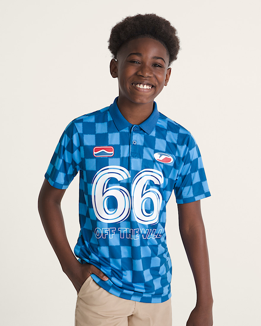 Kids Hat Trick Soccer Jersey VANS True Blue ALT2