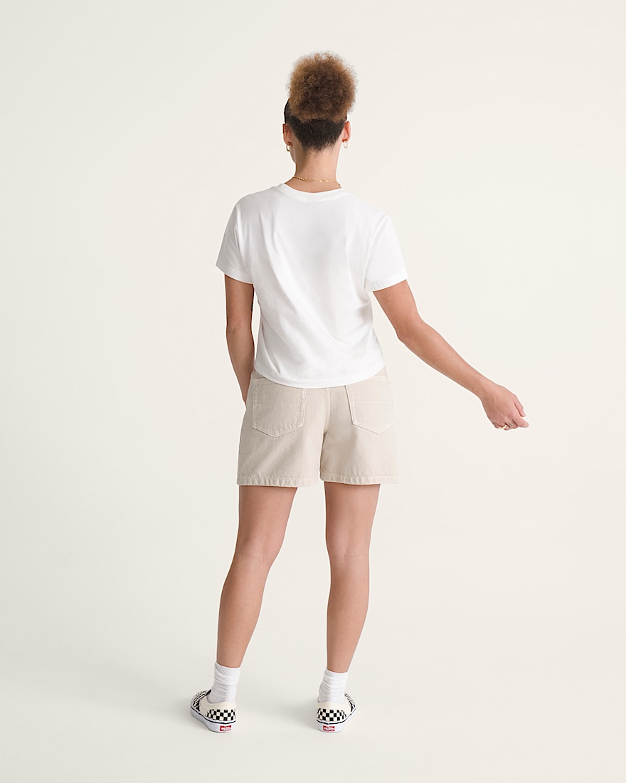 Check5 Mid Rise Shorts VANS Oatmeal Beige ALT4