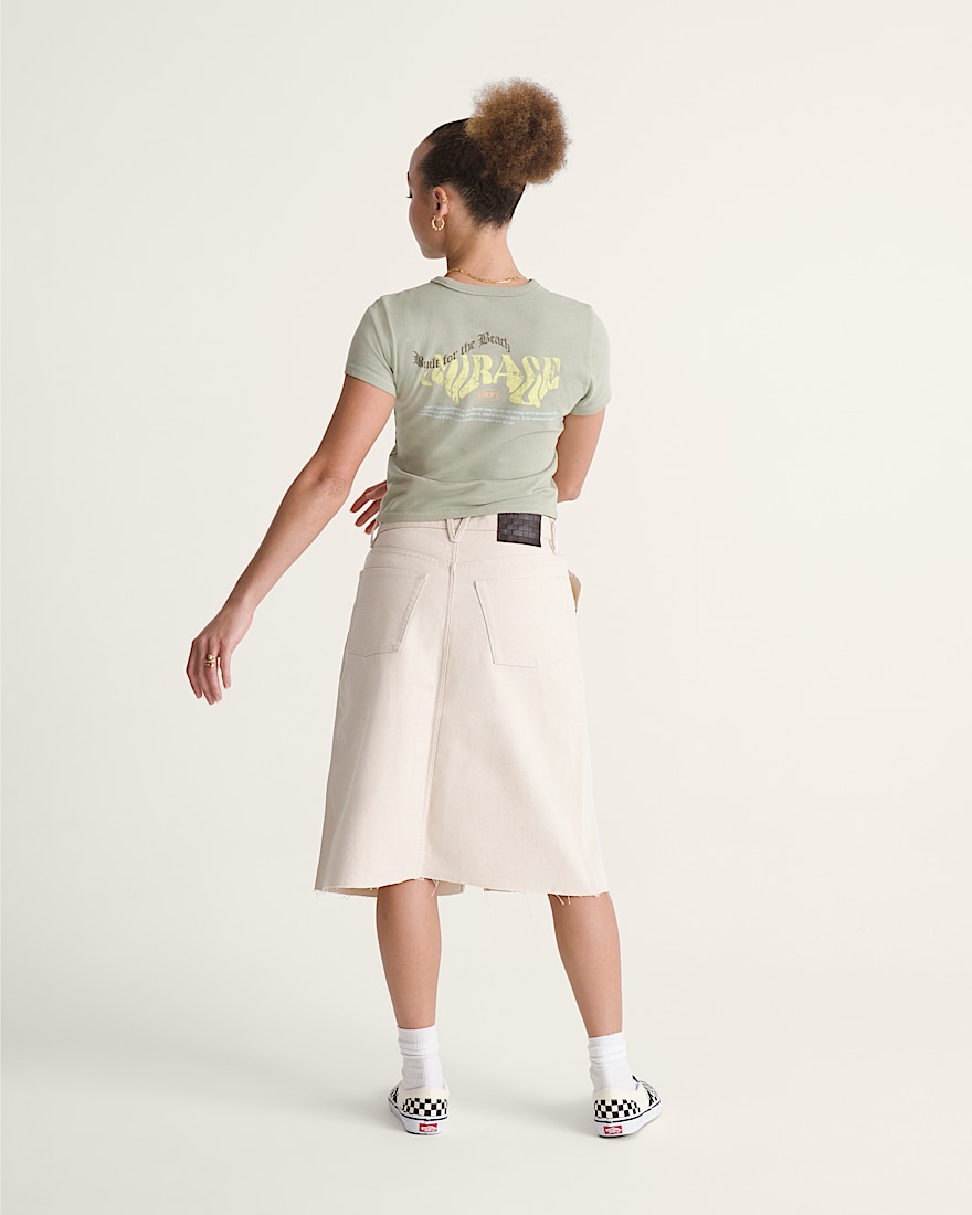 Canvas Midi Skirt VANS Natural Seed Beige ALT4