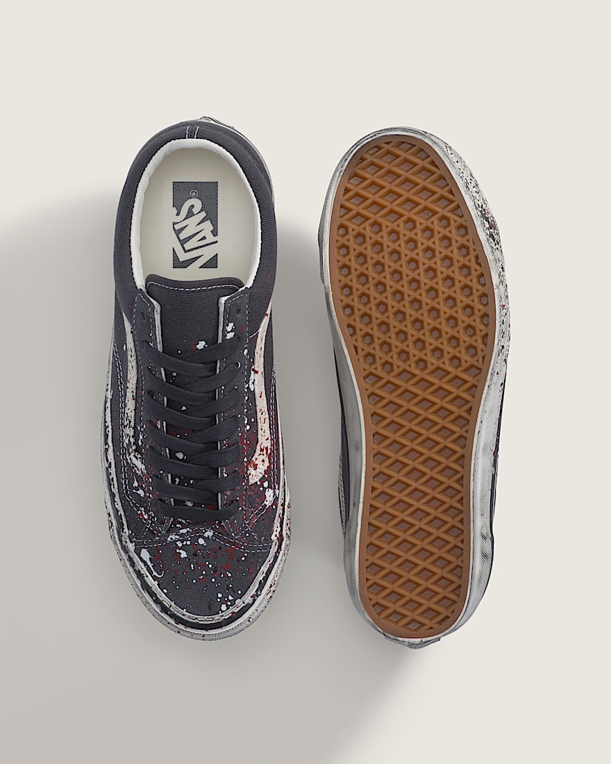 Premium Old Skool 36 Shoe VANS Paint Splatter Charcoal Grey ALT2
