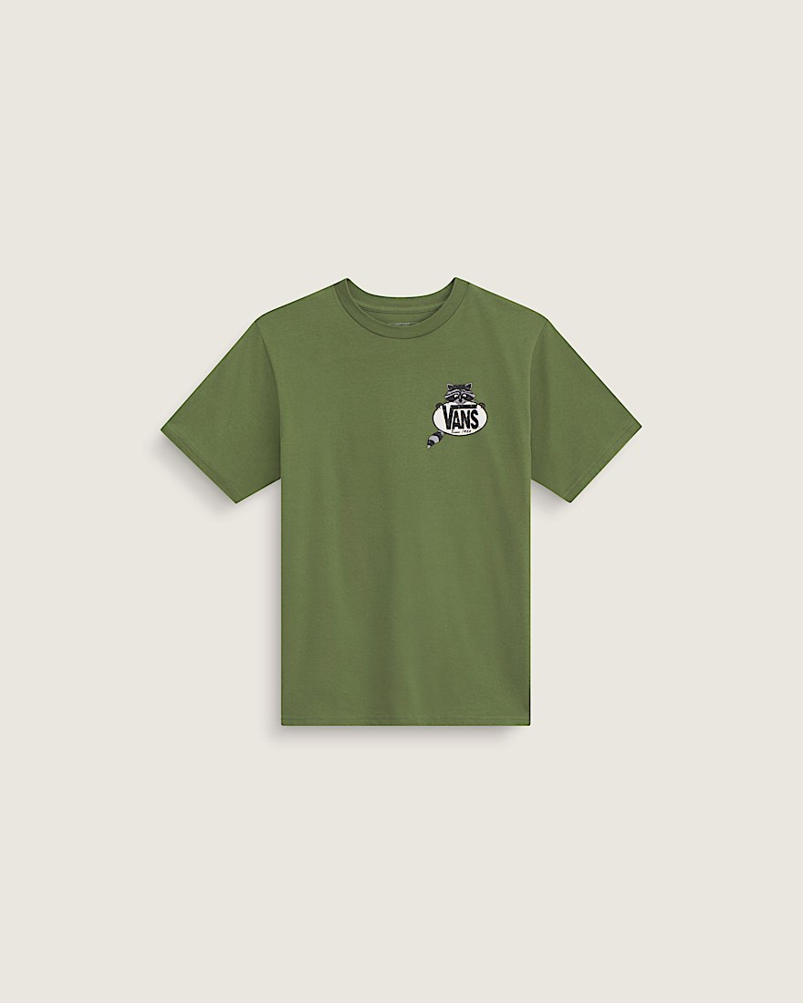 Kids Dumpster Raccoon TShirt VANS Green Balsam ALT1