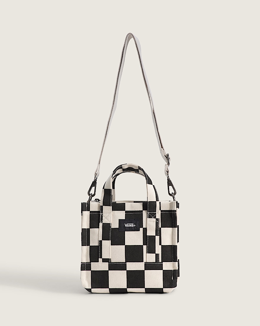 Lil Pergs Checkerboard Tote Bag VANS Antique White  Black ALT1