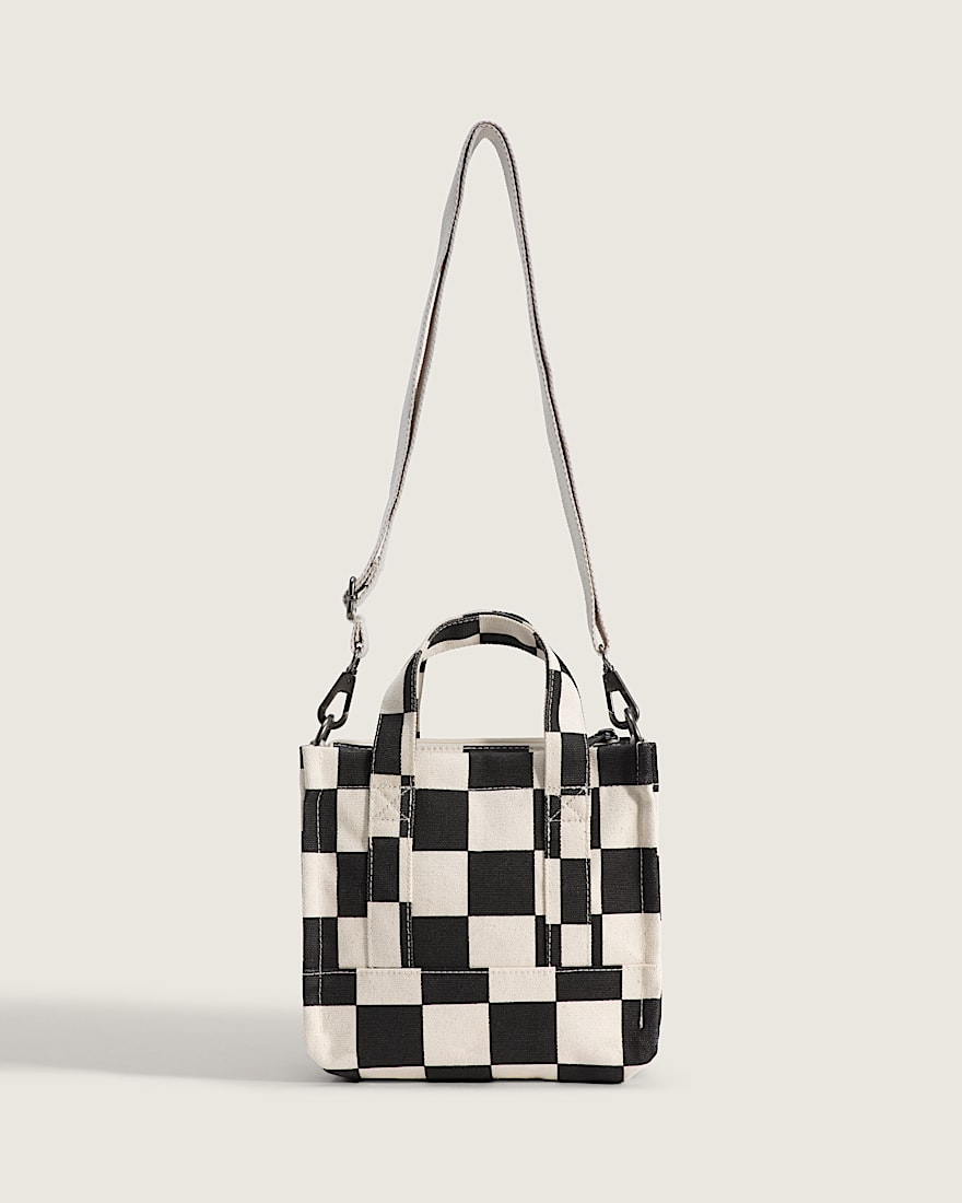 Lil Pergs Checkerboard Tote Bag VANS Antique White  Black ALT2