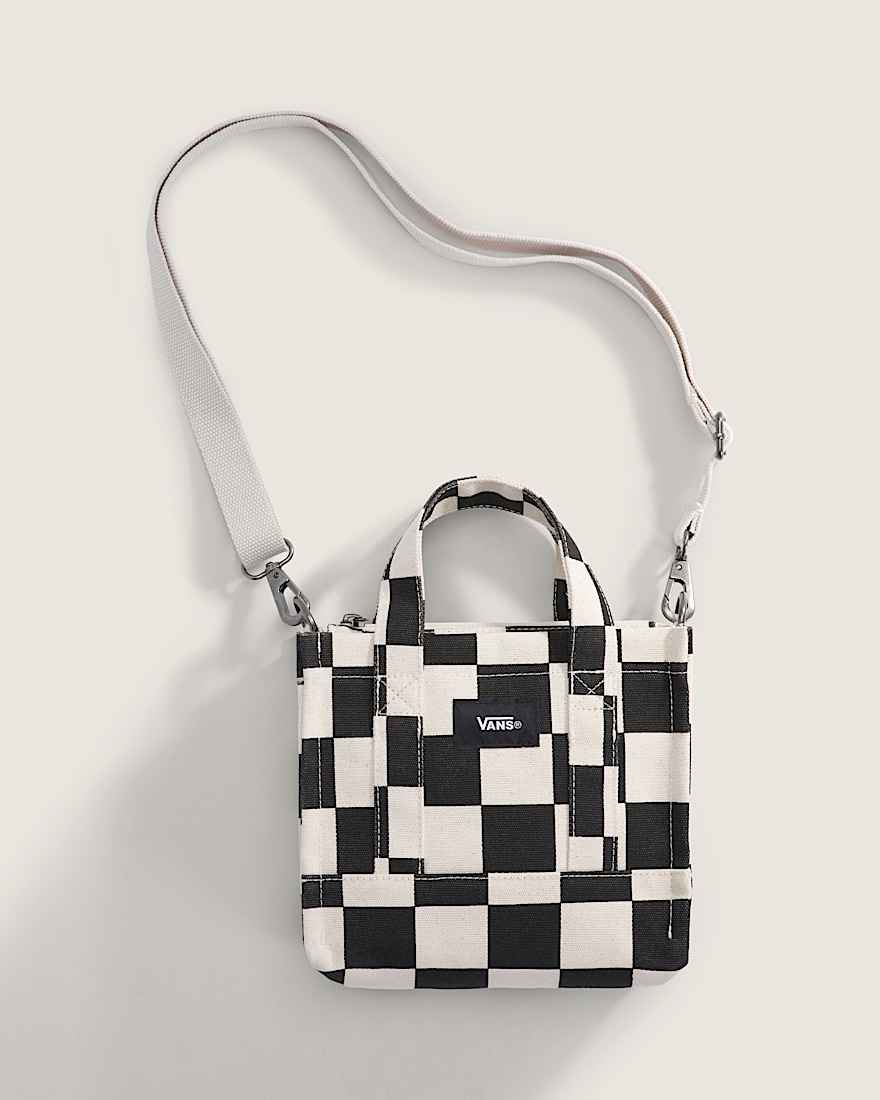 Lil Pergs Checkerboard Tote Bag VANS Antique White  Black HERO