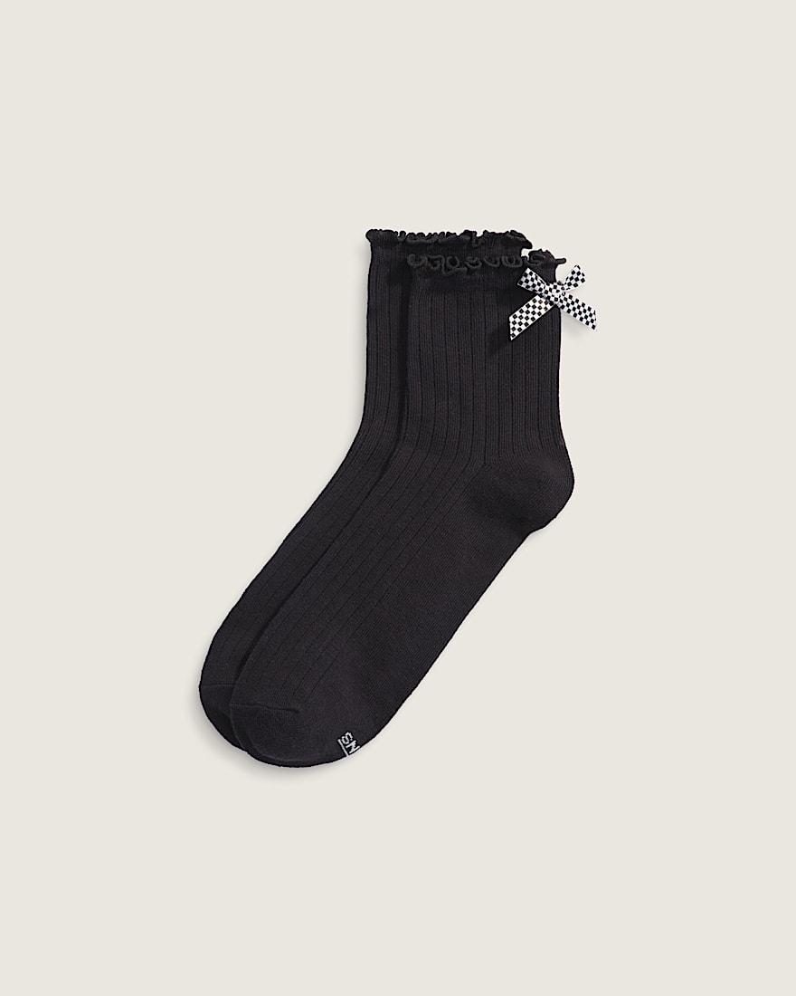 Bow Back Crew Socks VANS Black  White HERO
