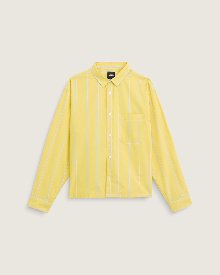 Striped Oxford Long Sleeve Shirt VANS Dusty Gold HERO