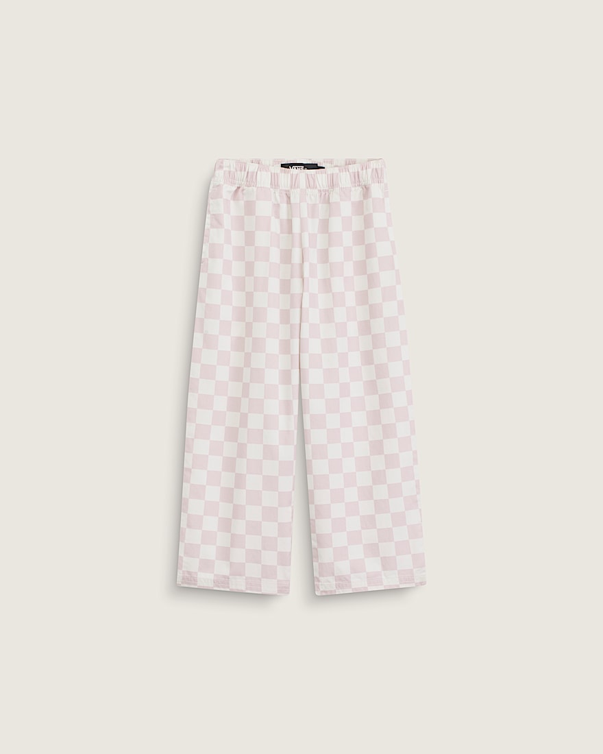 Lili Elastic Waist Checkerboard Pant VANS Pale Petal Pink  Marshmallow White HERO