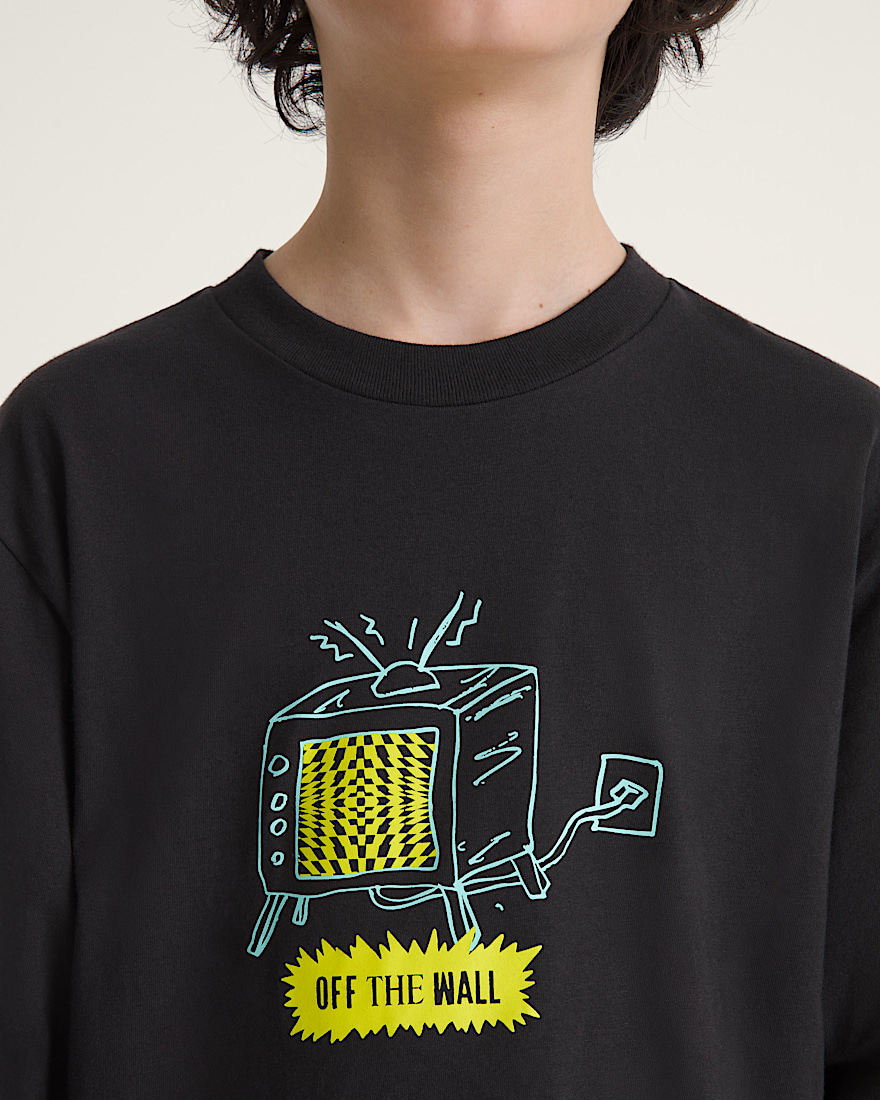 Kids Zoned Out Long Sleeve TShirt VANS Black ALT4