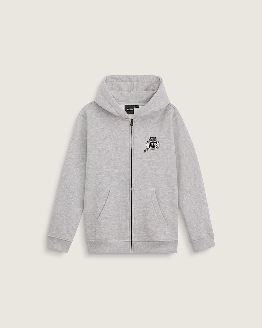 Kids Dumpster Raccoon Zip Hoodie VANS Cement Heather Grey ALT1