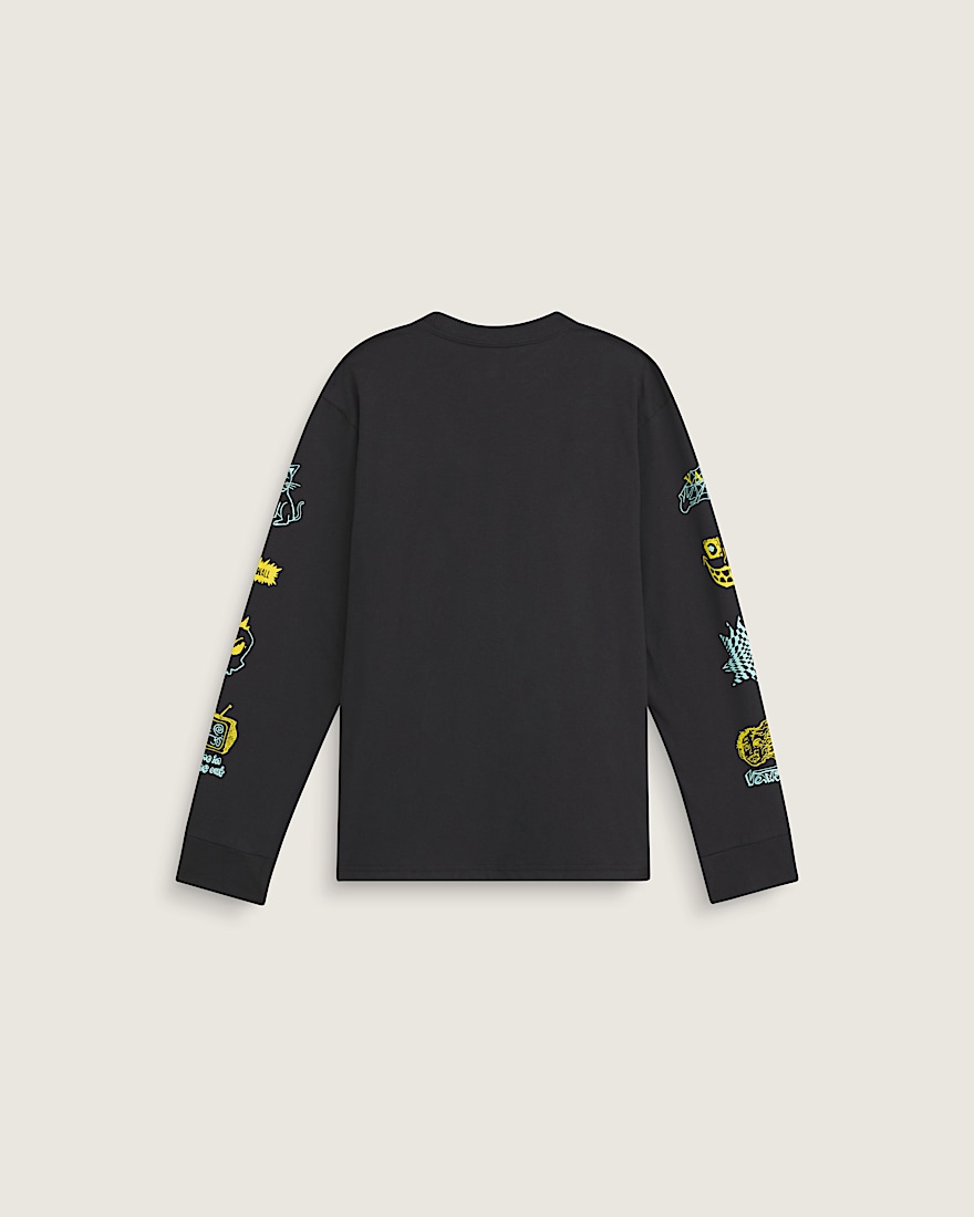 Kids Zoned Out Long Sleeve TShirt VANS Black ALT1
