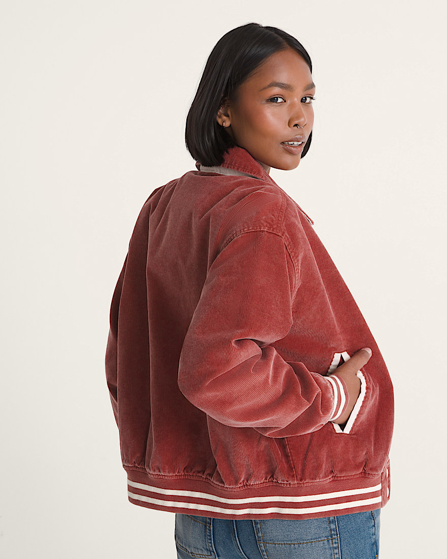 Milliken Varsity Jacket VANS Poppy Ember Red ALT3