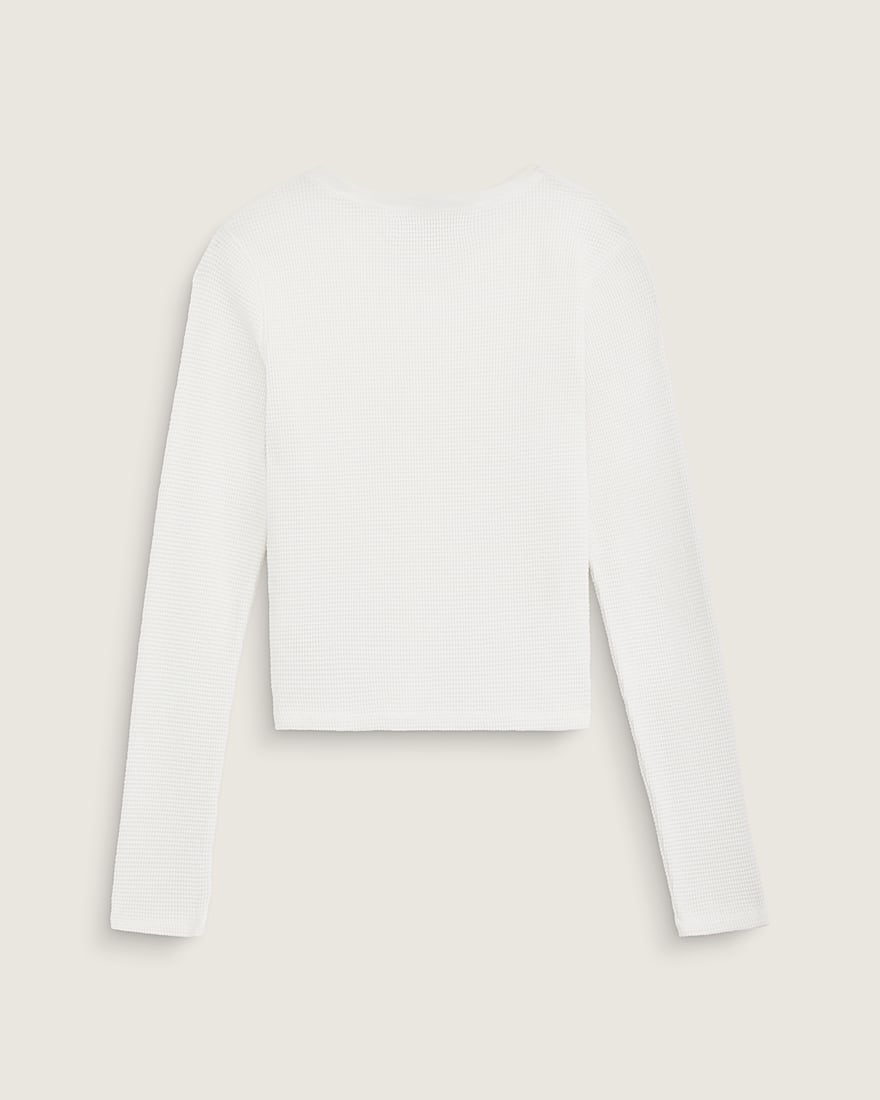 Teri Waffle Long Sleeve Shirt VANS Marshmallow White ALT1